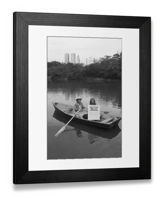 Framed Print : Bella Abzug and Gloria Steinem in Boat Framed Print : Bella Abzug and Gloria Steinem in Boat
