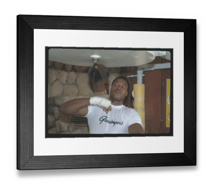 Framed Print : Larry Holmes Punching Speed Bag Framed Print : Larry Holmes Punching Speed Bag