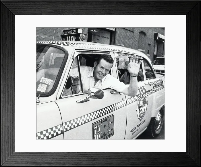 Framed Print : Bobby Unser Driving A Cab Framed Print : Bobby Unser Driving A Cab