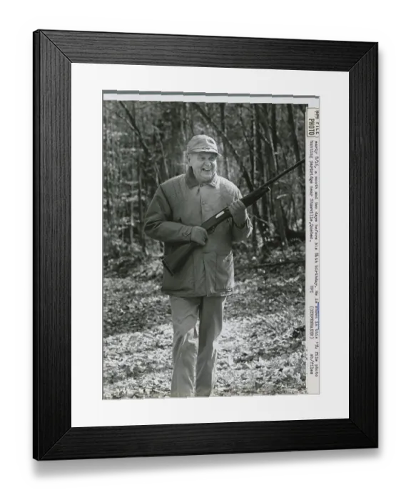 Framed Print : John Diefenbaker Carrying a Rifle Framed Print : John Diefenbaker Carrying a Rifle