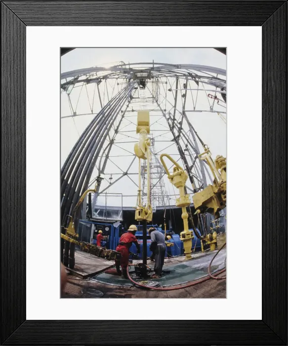 Framed Print : Drill Aboard Cognac Platform Framed Print : Drill Aboard Cognac Platform