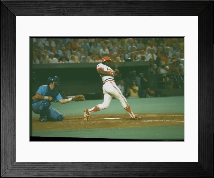 Framed Print : Lou Brock in Baseball Action Framed Print : Lou Brock in Baseball Action
