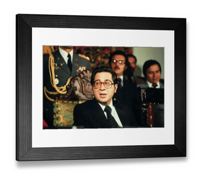Framed Print : Portrait of Jaime Roldos Framed Print : Portrait of Jaime Roldos