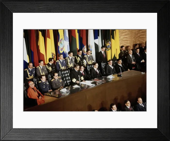 Framed Print : Alfredo Poveda And Jaime Roldos In Parliament Framed Print : Alfredo Poveda And Jaime Roldos In Parliament