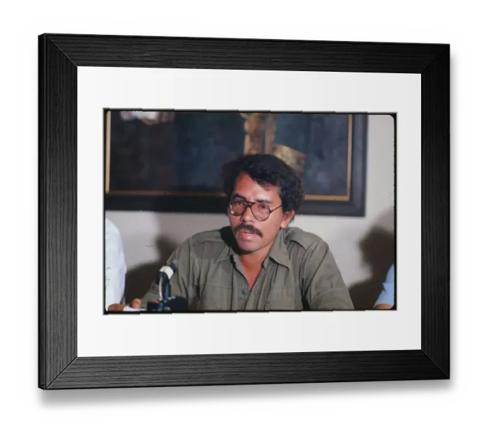 Framed Print : Daniel Ortega Speaking at Press Conference Framed Print : Daniel Ortega Speaking at Press Conference