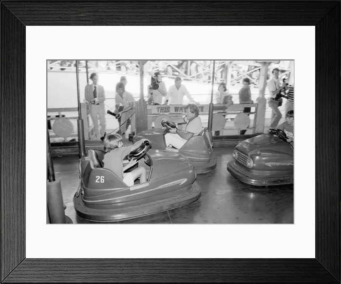 Framed Print : Douglas Kennedy Ramming Ted with Bumper Car Framed Print : Douglas Kennedy Ramming Ted with Bumper Car