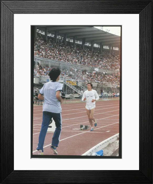 Framed Print : Sebastian Coe Preparing for Meet