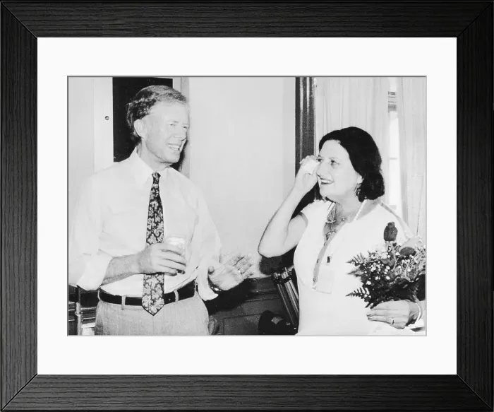 Framed Print : President Carter and Helen Thomas Framed Print : President Carter and Helen Thomas