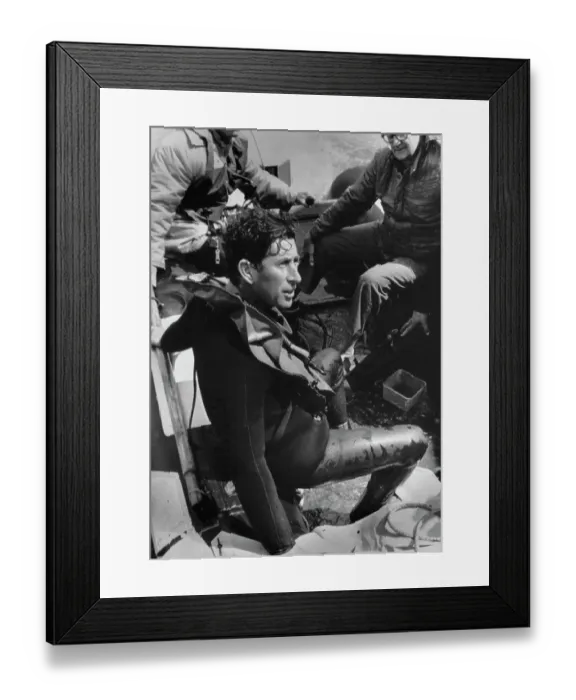 Framed Print : Prince Charles In Wetsuit Framed Print : Prince Charles In Wetsuit