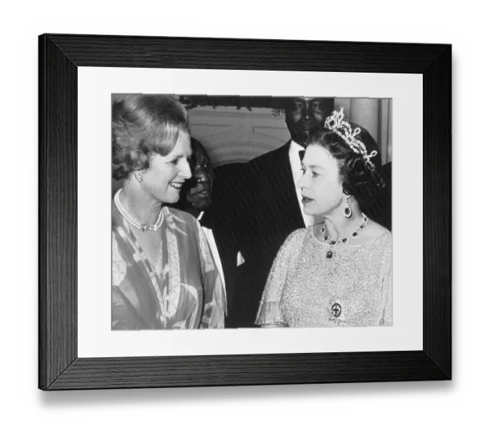 Framed Print : Margaret Thatcher and Queen Elizabeth Framed Print : Margaret Thatcher and Queen Elizabeth