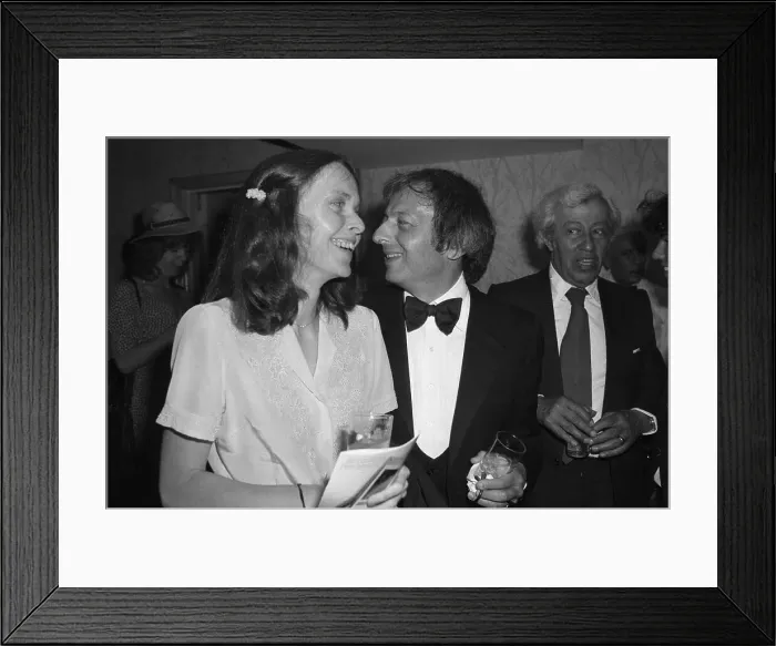 Framed Print : Andre Previn Seated With Stephanie Farrow Framed Print : Andre Previn Seated With Stephanie Farrow