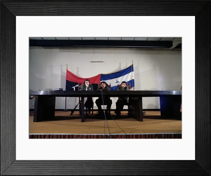 Framed Print : Jaime Wheelock, Daniel Ortega And Bayardo Arce Framed Print : Jaime Wheelock, Daniel Ortega And Bayardo Arce