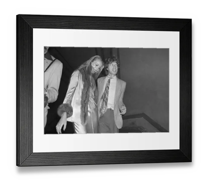 Framed Print : Jerry Hall and Mick Jagger at Studio 54 Framed Print : Jerry Hall and Mick Jagger at Studio 54