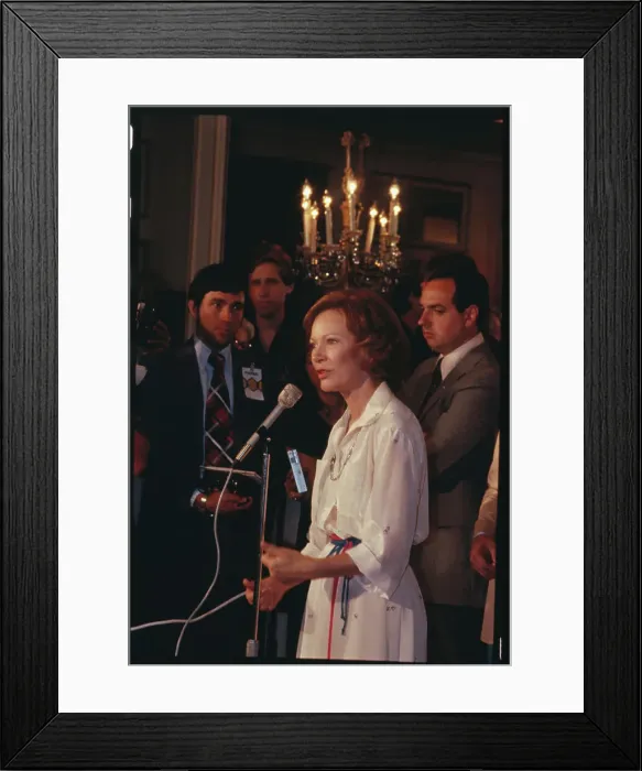 Framed Print : Rosalynn Carter Giving a Speech Framed Print : Rosalynn Carter Giving a Speech