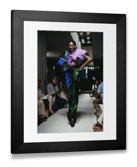Framed Print : Model With Ostrich Fan Framed Print : Model With Ostrich Fan