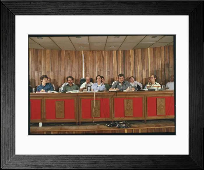 Framed Print : Junta Members Holding a Press Conference