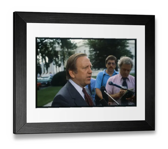 Framed Print : Representative John Bredemas Talking to Reporters