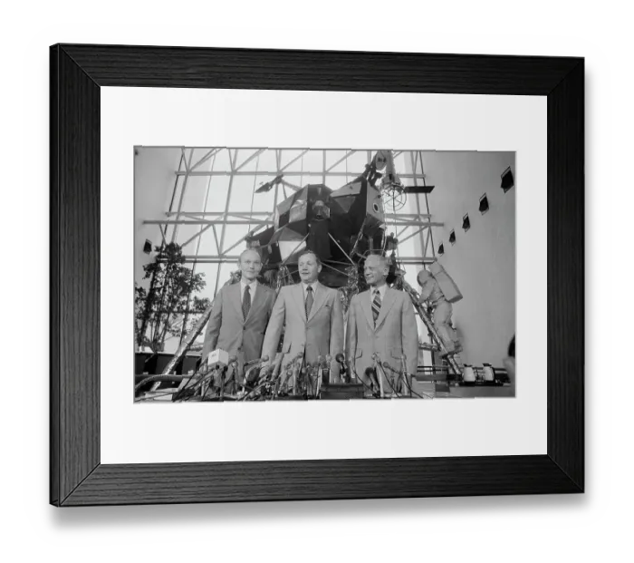 Framed Print : Astronauts During a Press Conference Framed Print : Astronauts During a Press Conference