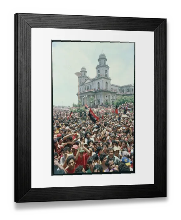 Framed Print : Overhead View of Crowds