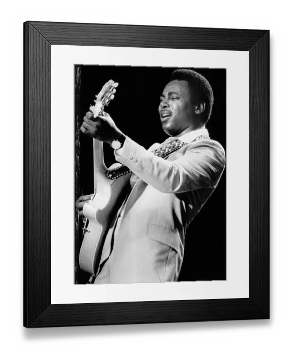 Framed Print : George Benson Playing Guitar on Stage Framed Print : George Benson Playing Guitar on Stage