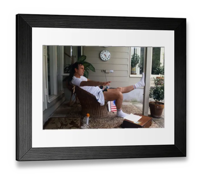 Framed Print : George Bush Relaxing Framed Print : George Bush Relaxing