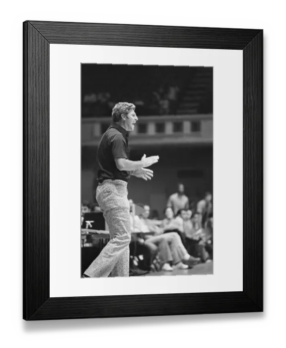 Framed Print : Bobby Knight Coaching His Team