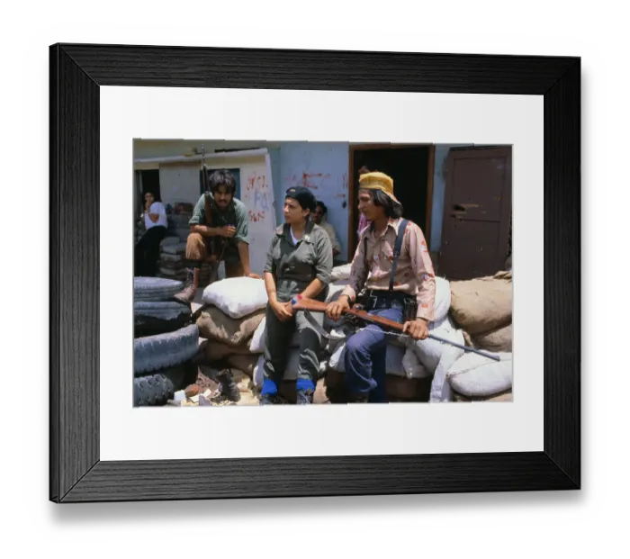 Framed Print : Sandinista Rebels Congregated at Barricade Framed Print : Sandinista Rebels Congregated at Barricade