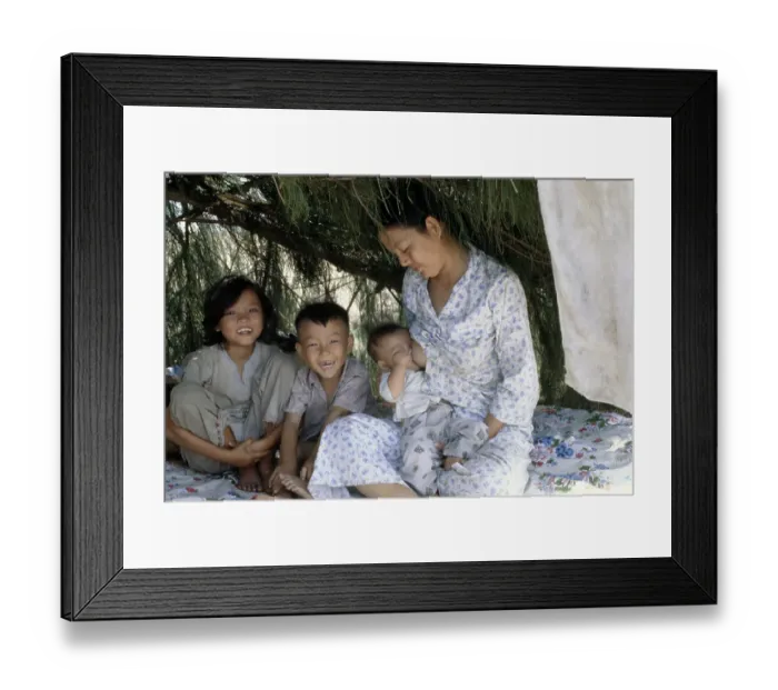 Framed Print : Refugee Family Framed Print : Refugee Family