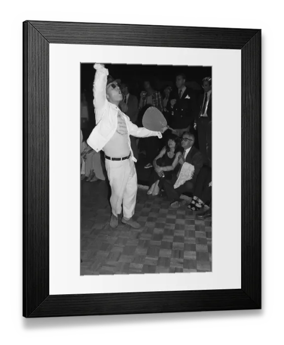 Framed Print : Truman Capote Doing Fan Dance W / Arm Up Framed Print : Truman Capote Doing Fan Dance W / Arm Up
