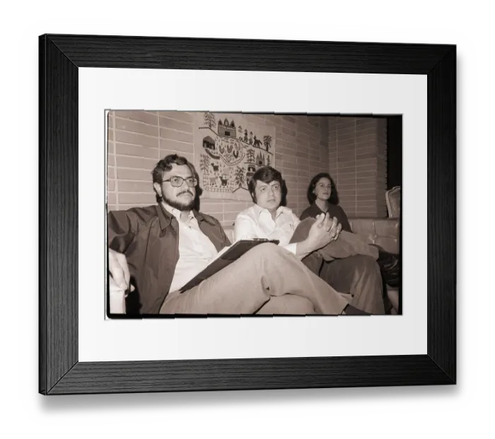 Framed Print : Sandinista Leaders Seated in Room Framed Print : Sandinista Leaders Seated in Room