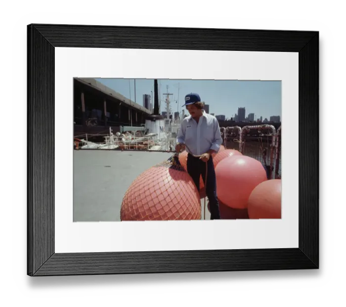 Framed Print : Crewman Aboard Seismic Ship Framed Print : Crewman Aboard Seismic Ship