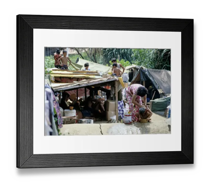 Framed Print : Refugee Camp Framed Print : Refugee Camp
