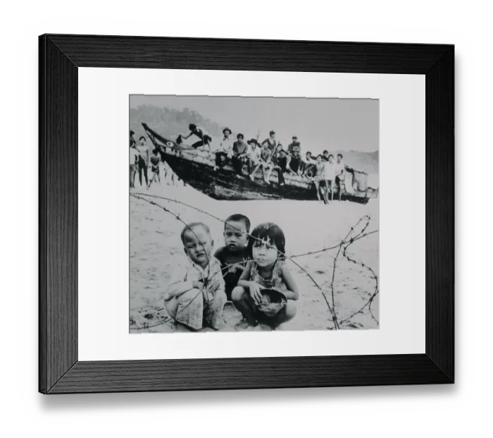 Framed Print : Children Behind Barbed Wire Framed Print : Children Behind Barbed Wire
