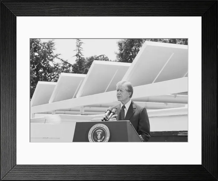 Framed Print : Jimmy Carter Speaking on West Wing Roof Framed Print : Jimmy Carter Speaking on West Wing Roof