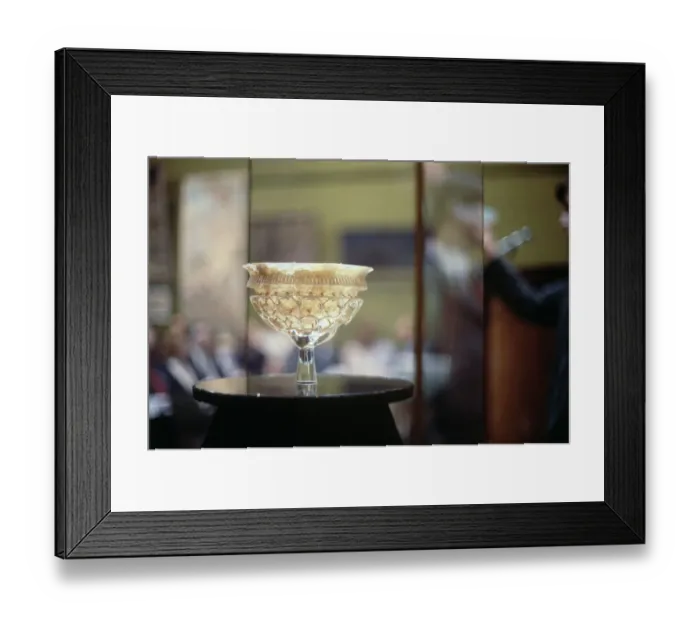 Framed Print : Ancient Glass Cup Fetches Record Sum At Auction Framed Print : Ancient Glass Cup Fetches Record Sum At Auction