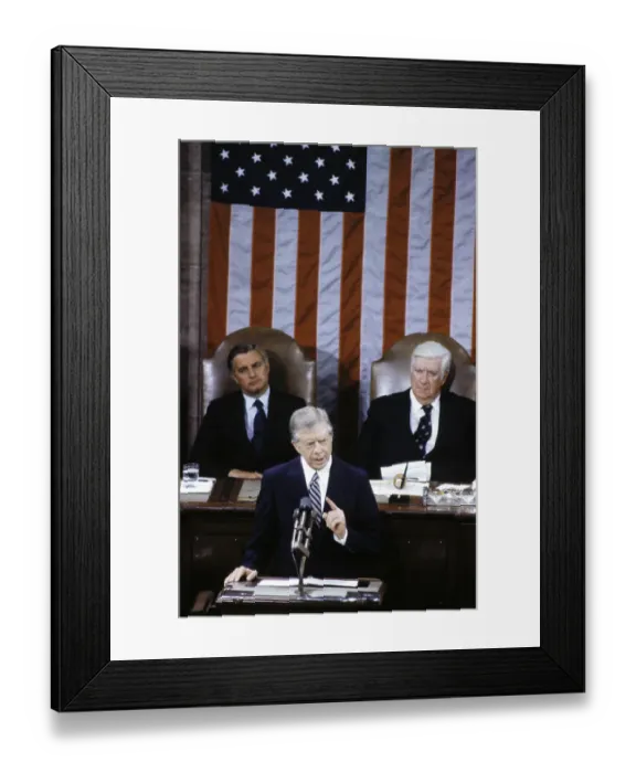Framed Print : Jimmy Delivering a Speech Framed Print : Jimmy Delivering a Speech