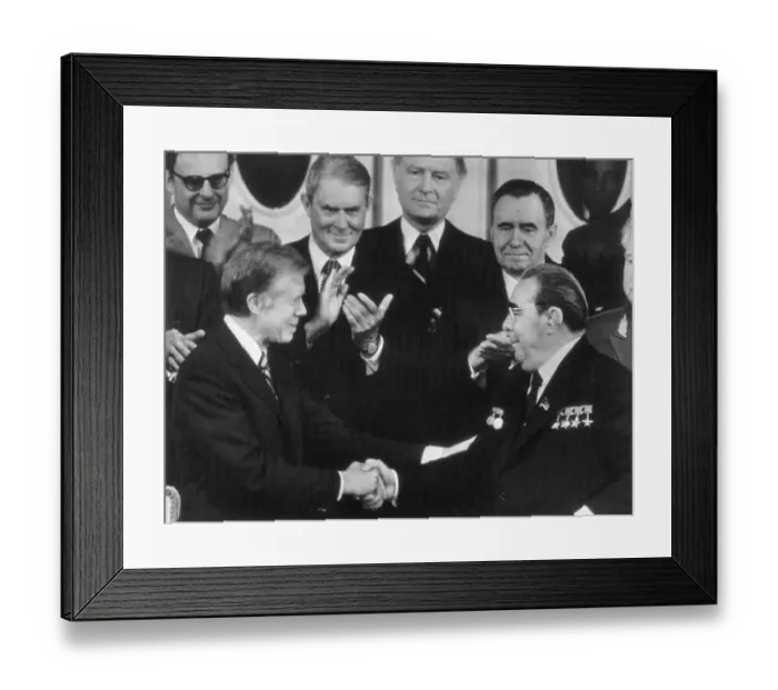 Framed Print : Jimmy Carter and Leonid Brezhnev at Salt II Signing Framed Print : Jimmy Carter and Leonid Brezhnev at Salt II Signing