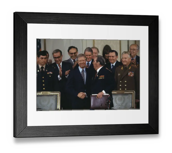 Framed Print : Carter And Brezhnev Shake Hands Framed Print : Carter And Brezhnev Shake Hands