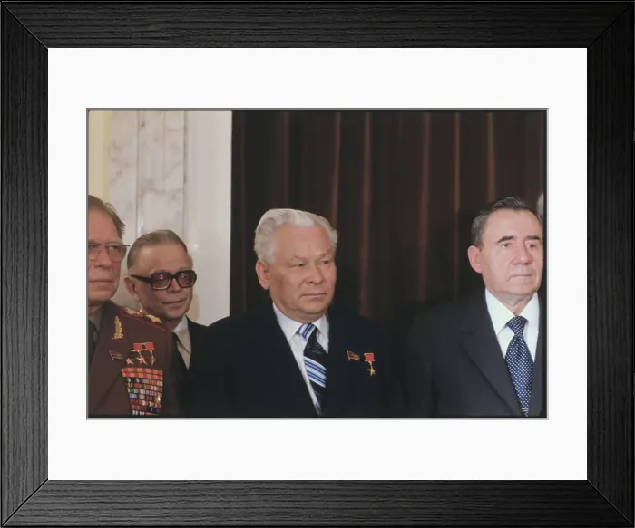 Framed Print : Konstantin Chernenko with Unidentified Men