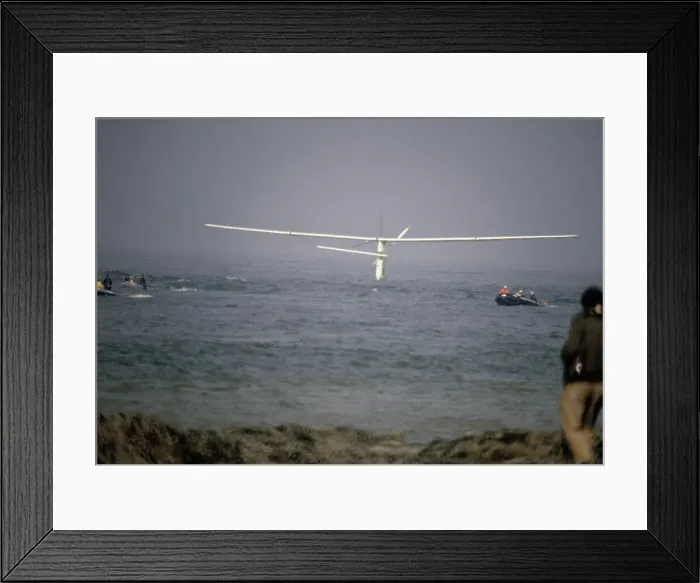 Framed Print : Gossamer Albatross Approaching French Shore Framed Print : Gossamer Albatross Approaching French Shore