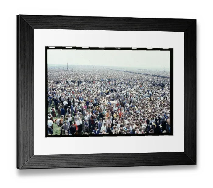 Framed Print : Crowd Gathered to See Pope John Paul II Framed Print : Crowd Gathered to See Pope John Paul II