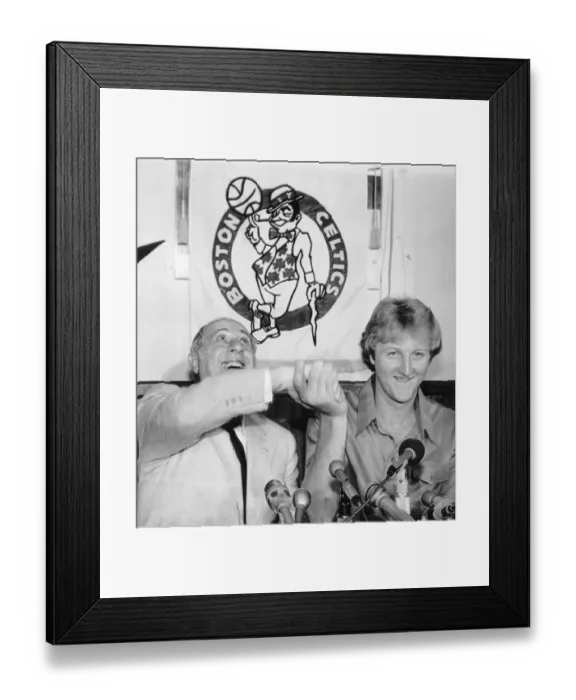 Framed Print : Larry Bird at Press Conference After Professional Signing Framed Print : Larry Bird at Press Conference After Professional Signing