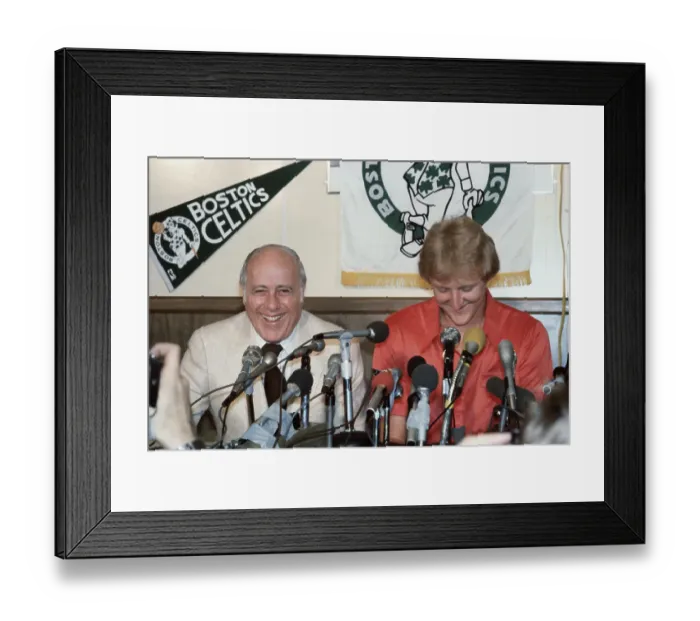 Framed Print : Larry Bird at News Conference After Signing Framed Print : Larry Bird at News Conference After Signing