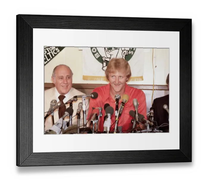 Framed Print : Larry Bird at News Conference After Signing Framed Print : Larry Bird at News Conference After Signing