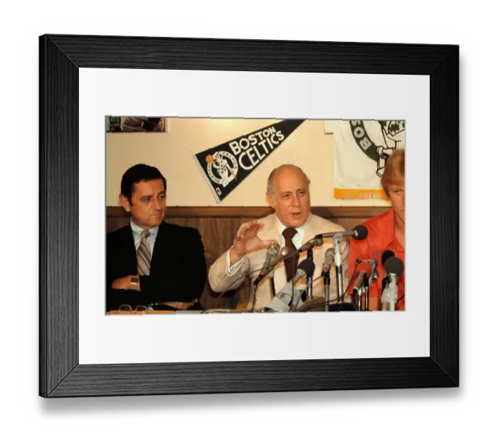Framed Print : Harry Mangurian Speaking at Press Conference Framed Print : Harry Mangurian Speaking at Press Conference