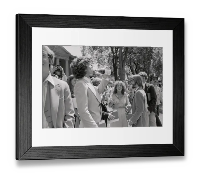 Framed Print : Younger John F. Kennedy Jr. Celebrating Graduation with His Friends Framed Print : Younger John F. Kennedy Jr. Celebrating Graduation with His Friends