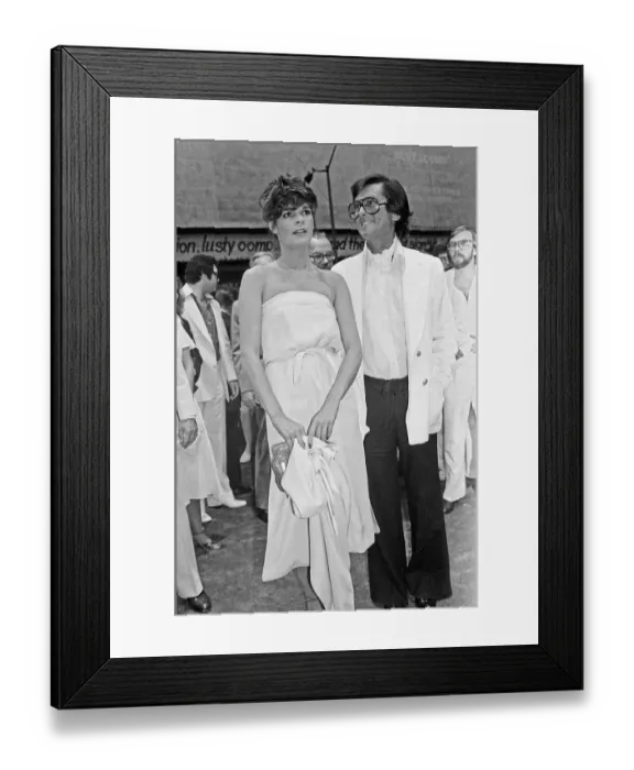 Framed Print : Robert Evans and Ali MacGraw at Movie Premire Framed Print : Robert Evans and Ali MacGraw at Movie Premire