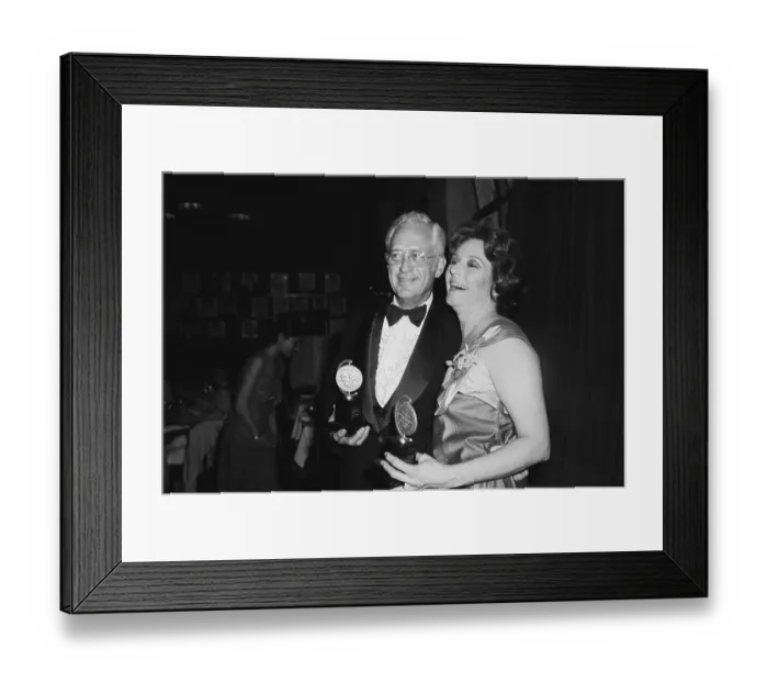 Framed Print : Henderson Forsythe and Carlin Glynn Holding Tony Awards Framed Print : Henderson Forsythe and Carlin Glynn Holding Tony Awards