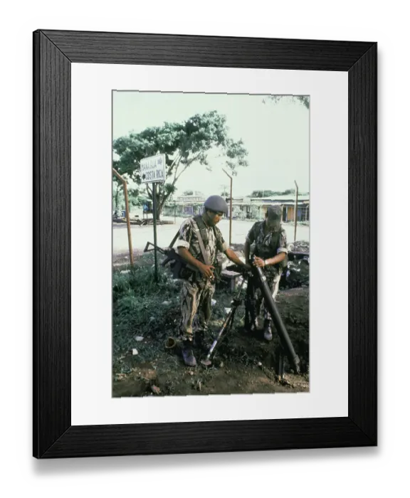Framed Print : Anastasio Somoza Inspecting Equipment Framed Print : Anastasio Somoza Inspecting Equipment