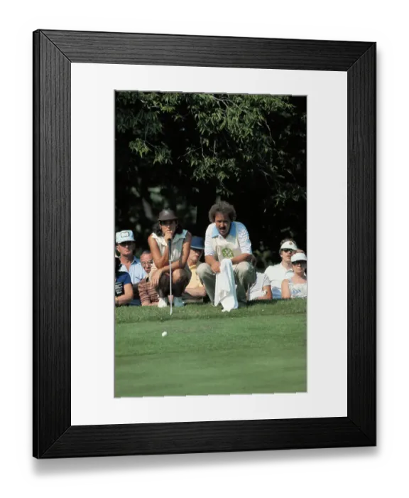 Framed Print : Nancy Lopez Studying Angle on the Green Framed Print : Nancy Lopez Studying Angle on the Green